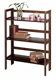 FTS - Book Case Shelf -3- Shelvers Foldable Antique Walnut Finish 136-108-10