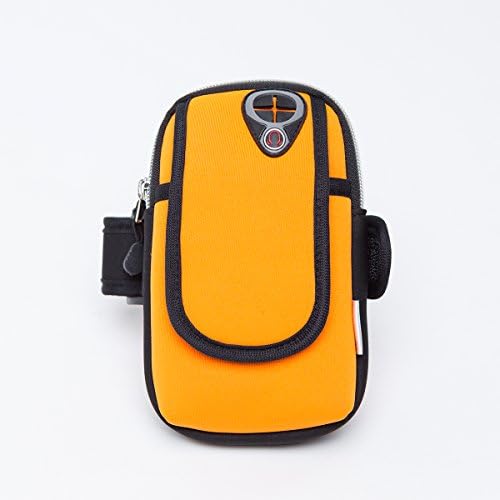 Gesanflower Cycling Running Sport Outdoor Arm Band Wrist Wallet Cell Phone Key Pouch Bag Travel Storage Bag Box for iPhone 6/6 Plus/6S/6S Plus Samsung Galaxy S6/S6 Edge (Orange)