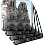 Standing tall and proud is the Cathedral of Notre Dame in France - Set Of 4 Coasters - Soft
