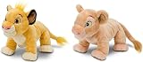 Disney Store The Lion King 13 Simba and Nala Plush Stuffed Animal Toy Set
