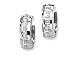 Diamond Huggie Hoop Earrings in 14K White Gold