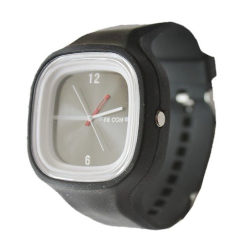Sixron Silicon Jelly Watch Unisex Black Fathers Day Gift
