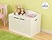 KidKraft Austin Wooden Toy Box/Bench with Safety Hinged Lid - Vanilla, Gift for Ages 3+, Amazon Exclusive