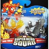 Marvel Superhero Squad Series 13 Mini 3 Inch Figure 2-Pack Human Torch and Silver Surfer