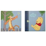Disney Pooh Up and Away - Set Of 2 Printed Canvas Art, Blue