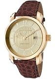 Men’s Crusader Gold Dial Dark Brown Alligator