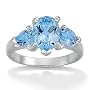 Blue Topaz Silver Ring