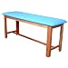 3B Scientific W15074LB Light Blue Hardwood Classic Exam Treatment Table with H-Brace, 74.8" Length x 24.4" Width x 33.1" Height