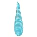 EXP Handmade Terracotta Royal Blue Vase with Beige Stripes