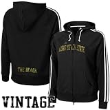 adidas Long Beach State 49ers Ladies Black College Town Full Zip Hoody Sweatshirt