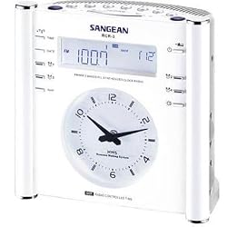Sangean RCR-3 RCR-3 AM/FM Atomic Digital/Analog Clock Radio (White)