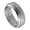 Stainless Steel Curve Spinning Ring with Matte and Shiny Finish and Engraved Crosses 9