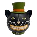 Smiling Cat Yard Decor - Black (10.55x9.37x12")