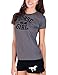 Juniors Horse Girl Set Black Shorts with Gray T-Shirt Sizes S-XXL