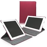 BoxWave Apple iPad 3 Swivel Stand Case - Synthetic Leather iPad 3 Folio Case with 360 Degree Rotating View with Adjustable Viewing Angle Stand - **Get a FREE BoxWave Capacitive Stylus! - Must ADD BOTH TO CART, See Promo Details!** (Ardent Red)