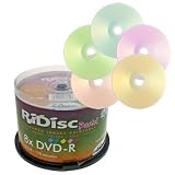 Electronics : Ridisc dvd-r 8x full face printable pastel colours 4.7GB 120 mins 50 cake