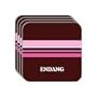 Personal Name Gift - "ENDANG" Set of 4 Mini-Mousepad Coasters (pink design)
