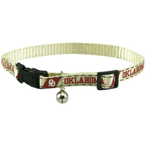 Oklahoma Sooners Cream Breakaway Cat Collar