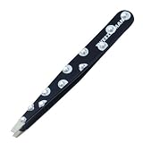 Tweezerman Polka Dot Swarovski Crystal Slant Tweezer - Black