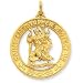 24k Gold-plated Sterling Silver St. Christopher Medal