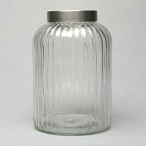 Tag Vintage Clear Glass Kitchen Large Canister, 21.5 Cup Capacity