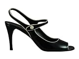 Prada Women's Black Patent Sandal Heels