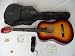 4/4 full size sunburst acoustic nylon string guitar package pack - inc bag, strap, picks, pitch pipe