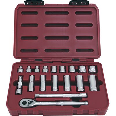Northern Industrial Socket Set - 3/8 in. Drive, 18-Pc. SAE Set