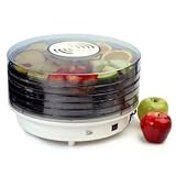 Maxi-Matic EFD-1010 Elite Gourmet 5-Tray 135-Watt Rotating Food Dehydrator, White