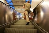 Wallmonkeys Peel and Stick Wall Decals - Auf Der Rolltreppe - 18W x 12H Removable Graphic