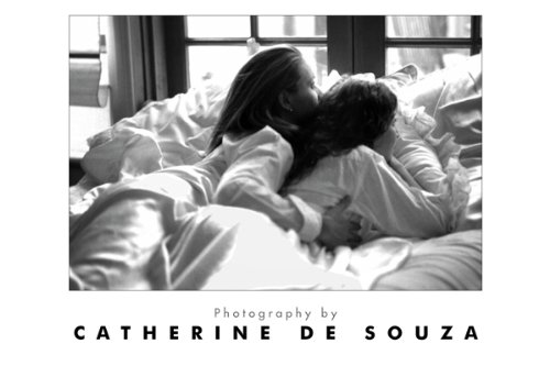Female Lovers in Bed. Black & White Art Poster Print. Catherine de Souza Photography - 22