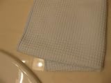 Simplee Cleen Waffle Weave Kitchen Towel in Light Blue 16x24