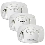 First Alert CO400-3 Battery Powered Carbon Monoxide Alarm, 3-Pack