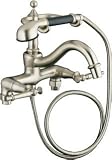 2 Handle Lever Deck Mount Bath Faucet Antique Brushed Nickel