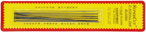 SuperCut SSF4 Flat Plain End Scroll Saw Blades - 0.048 Width; 0.020 Thickness; 20 TPI; 12 Count/Pkg