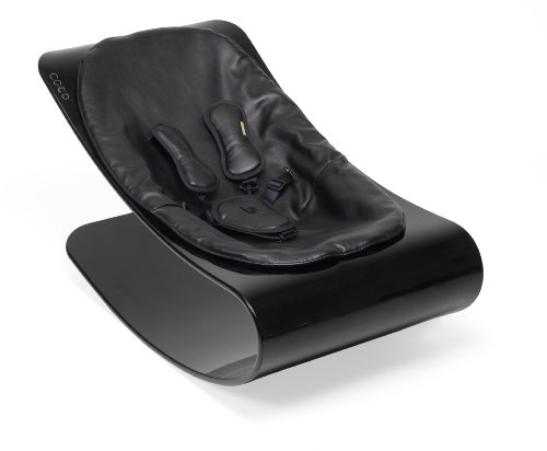 Buy Low Price Cozy Bloom Coco Plexistyle Baby Lounger with Seat Pad, Black Frame, Pad Midnight Black E10604-BMB