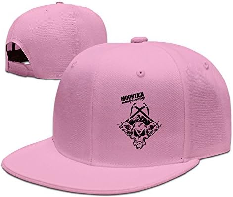 RUUYIIP Men' S Mountaineering Skull Wing Flying Mountain Trucker Hat Pink One Size