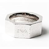 Emporio Armani Jewellery Ladies Sterling Silver Octagon Ring Size US - 6.5 / UK - N / 17.25mm EG1257