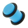 Neon Blue Plugs with O Ring - 9/16" (Sold as pair)