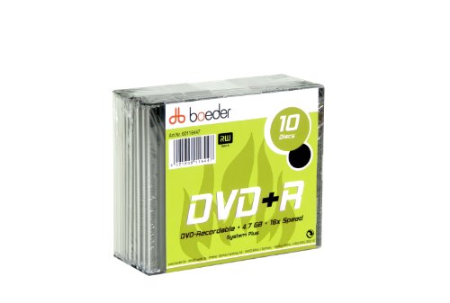 Geha 00116447 Boeder DVD+R 4,7GB, 16xSpeed, 10er Slimcase Preisvergleich