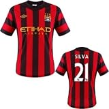 Manchester City Silva Trikot Away 2012, 44 = L/U