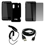 EMPIRE Black Silicone Skin Case Cover + Screen Protector + Car Charger (CLA ....