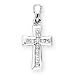 10K White Gold 1/4 ct. Diamond Cross Pendant with Chain