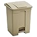 Safco Products 9922TN Plastic Step-On Waste Receptacle, 17-Gallon, Tan