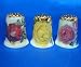 Birchcroft Porcelain China Collectable - Set of Three Thimbles - Gold Top Roses