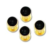 Gold-plated Four Piece Black Epoxy Tuxedo Studs