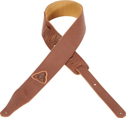 Levy's Leathers MG26EECT-BRN Garment Leather Guitar Strap