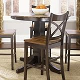 Liberty Cafe Collections 3 Piece Pub Set with X Back Bar Stools
