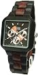 Tense Mens Multi-Eye Dark/Light Sandalwood Wood Watch B7305DS