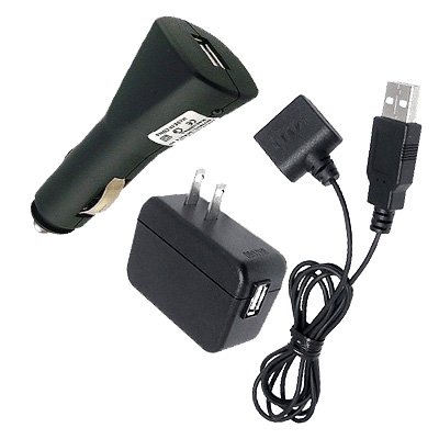 USB Charging Cable, Travel Wall Plug and Car Charger Plug for Jawbone 1 (DSP-5P-01 / PWR-DC)